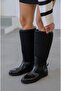 Women's Rain Boots with Black Stamp Belt - 2