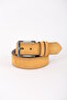 4 cm Mustard Yellow Nubuck Leather Belt