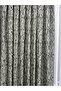 Forest Green Detailed Light Green Floor Background Curtain 1/3 Close Pleat - 2