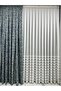 Blue Detailed Aqua Green Floor Background Curtain 1/3 Close Pleat
