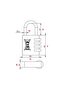 Red 38 mm 4 Step Combination Padlock - 3