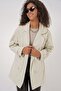 معطف نسائي 9143 كريم - 4
