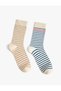 Set of 2 Striped Socks - 2