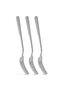 3-Piece Dinner Fork 20cm, Stainless Steel Cutlery Set Flor Series Silverware Set