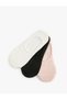 Set of 3 Textured Ballerina Socks - Multicolored