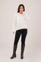 White Knitwear Sweater - Crew Neck, Plain Model - 3