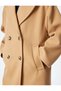 Double Breasted Oversize Long Stamp Coat - 7