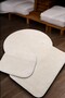 Anatolian Anti-Slip Base Cutout Embossed Bath Mat Set 3 Pieces 80X50 40X50 80X80