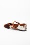 Women's Daily Use Tan Suede Ballerinas - 5