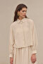 Beige Short Linen Shirt - 2
