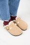 {Zeta 2 Fur) Women's Genuine Leather Belted Buckle Sabo Sand Slippers - 2