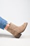 (Gona) Women's Genuine Leather Front Trock Cowboy Special Distressed Mink Boots - 8