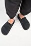 (Ziva) Women's Genuine Leather Loafer Platform Anthracite Slippers - 5