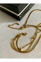 Tarnish Stainless Steel Couple Italian and Dorica Chain 3Pcs United Necklace - 3