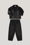 Set of 3 Black Jeans and Jacket Set + Scarf Gift (100% Cotton) - 3