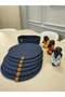 Jute, American Service Set, 6 Plates, 1 Bread Basket, Plate Mat, Plate Set, Modern Lux Presentation - 2