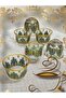 Patterned gold pearl colored Paşabahçe glass handleless mırra coffee set for 6 - 2