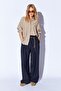 Toprak Modal Soft Textured Oversized Women's Shirt with Hidden Button Detail |   Mks168262-01 - 6