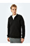 Long Sleeve Cotton Blend Raster Basic Half Zip Sweatshirt - 3