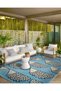Blue Hedgehog Patterned Woven Base Carpet and Washable Carpet Miravip10272 - 3