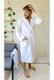 Cotton Soft Unisex Women'S, Men'S, Teenagers' Mayer Towel Bathrobe / White - 3