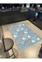 Blue Hedgehog Patterned Woven Base Carpet and Washable Carpet Miravip10272 - 2