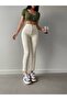 Style Mom Jean Cream High Waist Lycra Jeans Jean Trousers - 2