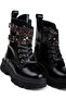 Girl's Black Patent Leather Zippered Patent Leather Boots & Bootie - 5