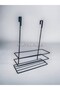 Kitchen Bathroom Cabinet Closet Single Shelf with Door Organizer Rack Metal Detergent Holder - 2