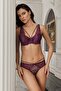 4072 Purple Color Padded Bra Panty Set - 4