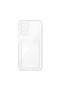Samsung A72 Compatible Transparent Card Impact Resistant Yaki Silicone Case with Entry Slot - 2