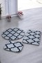 Sarar Ldiya - 3-Piece Cutting Embossed Non-Slip Base Bath Mat Set 80X50 40X50 80X80