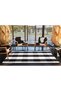 Black Color Geometric Patterned Decorative Carpet Miravip8151 - 3
