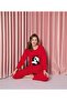 Women's Crew Neck Panda Fleece Pajamas Set - 2