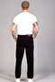 Men's Black Baggy Fit Comfortable Fit Velvet Trousers - 6
