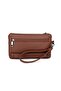 Men's Tan Color Bracelet Belt Thin Portfolio Clutch Bag - 5