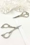 Silver Promise Engagement Scissors, Ribbon Opening Special Occasion Ceremony Sewing Embroidery Scissors with Bird Detail Silver - 3