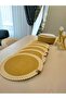 Jute, American Service Set, 6 Plates, 1 Bread Basket, Plate Base, Plate Set, Modern Lux Presentation - 8