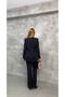 Women's Double Button Satin Lapel Suit - 2