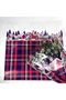 Flower Bouquet Wrapping Paper - Plaid Pattern Snowflakes (Christmas Happy New Year) 55X55Cm (10 Pieces) - 4
