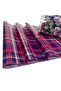 Flower Bouquet Wrapping Paper - Plaid Pattern Snowflakes (Christmas Happy New Year) 55X55Cm (10 Pieces) - 3