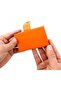 Orange Vegan Leather Accordion Card Holder Unisex Orange Luck Welfare Gift Wallet - 4