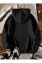 Women's Leopard Year Clover Printed Hooded Oversize Loose Black Gray Red Sweatshirt - 6
