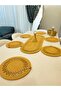 Jute, American Service Set, 6 Plates, 1 Bread Basket, 1 Runner, Plate Base, Plate Set, Lux Presentation - 5