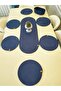 Jute, American Service Set, 6 Plates, 1 Bread Basket, 1 Runner, Plate Set, Modern Lux Presentation - 6