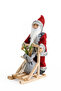 Santa Claus on Sled Standing Red-Grey 32 cm