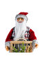 Santa Claus on Sled Standing Red-Grey 32 cm - 4