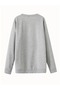 Men's Bicycle Printed Sweatshirt Oversize Casual Gray Black Sweatshirt - 3