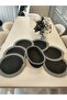 Jute, American Service Set, 6 Plates, 1 Bread Basket, Plate Mat, Plate Set, Modern Lux Presentation - 4