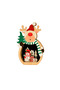 Christmas Decor -Wooden Lighted Christmas Deer - 14 cm - 3